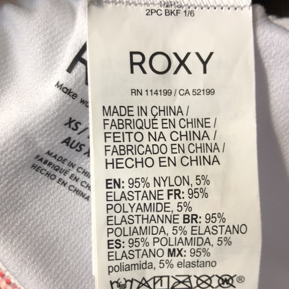 Roxy Line Up Bralette NWT Bikini Top XS - Picture 11 of 12